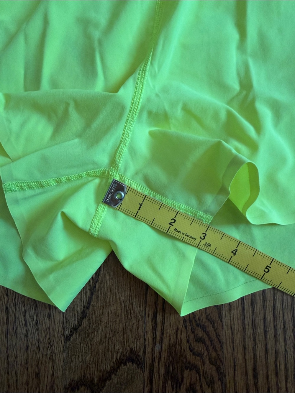 Lululemon Electric Yellow Fast and Free Reflective High-Rise Classic-Fit 3” 4 - Picture 14 of 14